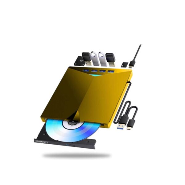 外付けDVD CDドライブ USB-A+Type-cインターフェイス対応