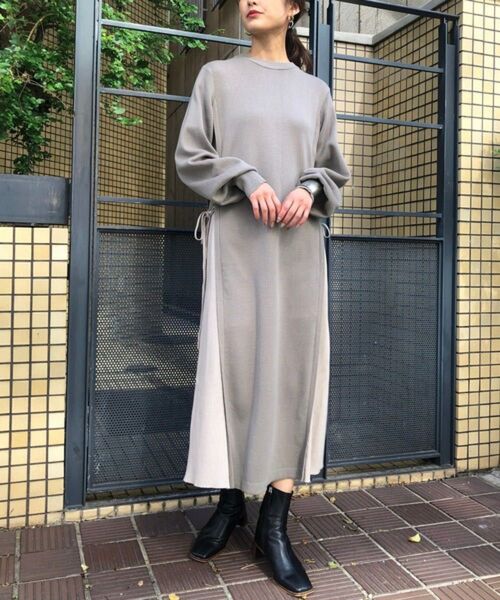 【&g’aime】アンジェム ロングワンピース ワンピース 春服 スプリング レディース M FREE フリー ニットワンピース