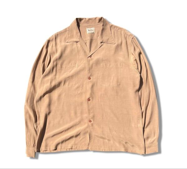 レーヨン オープンカラー シャツ ボックスシルエット 50sスタイル
