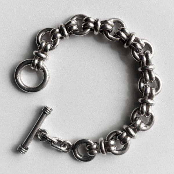 Mexico Vintage Heavy Link Bracelet シルバー925 TAXCO製 メキシカンジュエリー