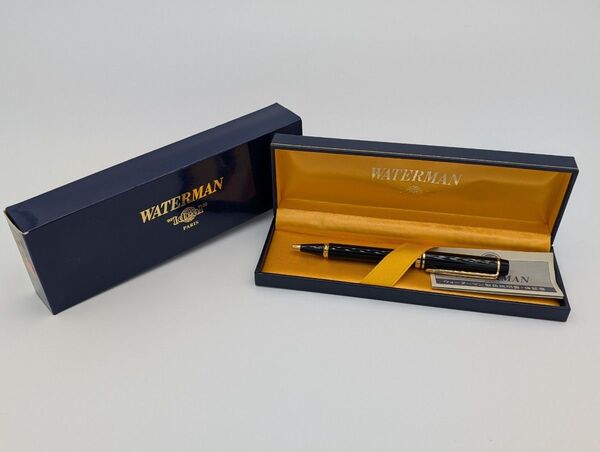 WATERMAN ウォーターマン ボールペン IDEAL イデアル ブラック&ゴールド フランス製 ケース付き