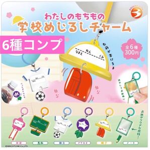 わたしのもちもの学校めじるしチャーム 6種コンプ ガチャ ゆらゆらおなまえ札