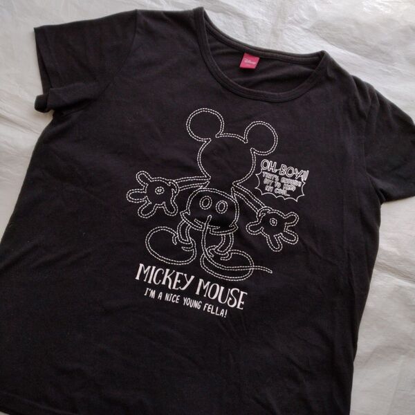 半袖Tシャツ ミッキーマウス ブラック L〜LL