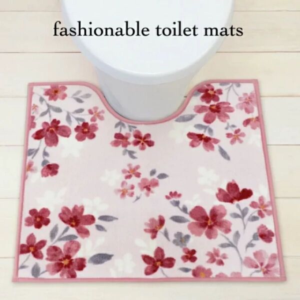 トイレマット ピンク 洗える 約60