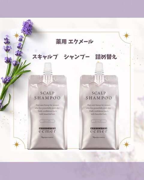 薬用 エクメール スキャルプ シャンプー詰め替え2袋