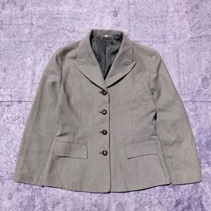 00's vintage ジャケット グレー 花 ボタン アーカイブ グランジ アウター シングル 3ボタン