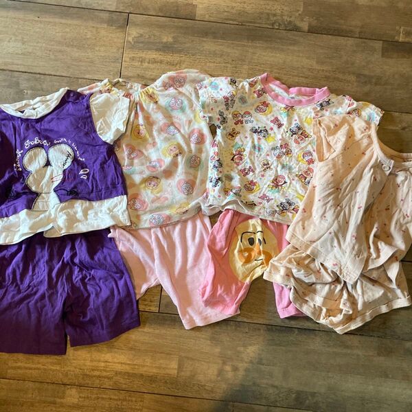 まとめ売り 女の子 子供 パジャマ 上下セット 夏 半袖 90cm 95cm アンパンマン