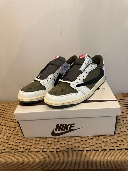 Travis Scott Jordan1 Low Reverse Olive