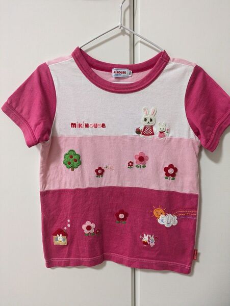 ミキハウス Tシャツ 110cm うさこ うさぎ ピンク系