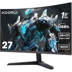 KOORUI 27インチ WQHD 湾曲ディスプレイ 27E6QC