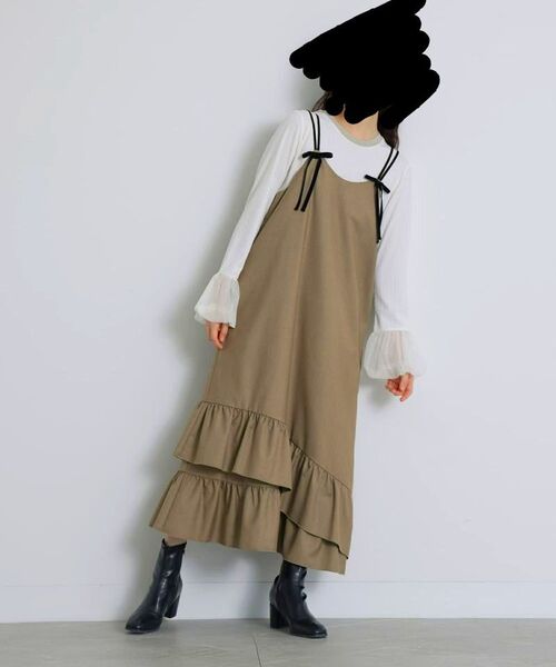 【新品】オシャレウォーカー somari ソマリ ベロアリボンキャミジャンスカ