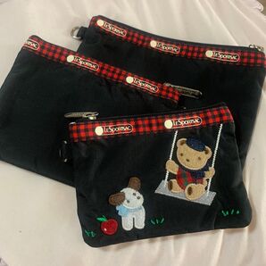 値下げ中レスポートサックファミリアポーチ LESPORTSAC familiar3セット