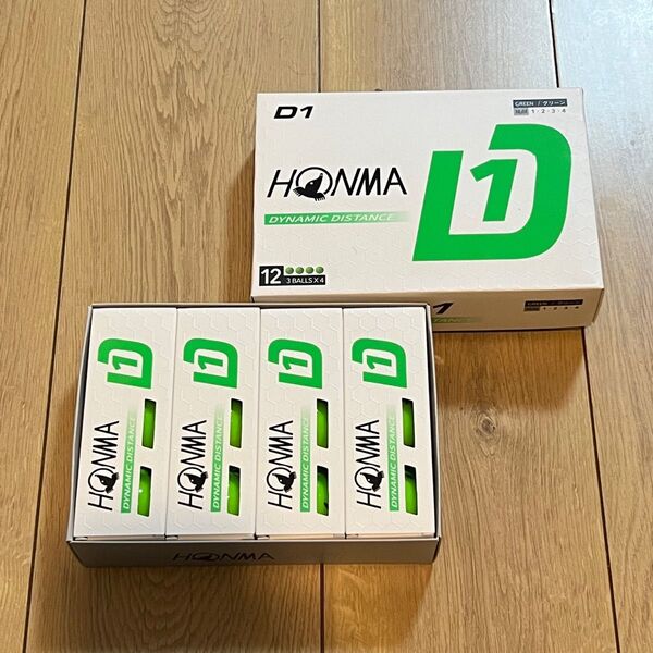 HONMA ホンマ 本間 D1 2ダース 2024年モデル グリーン ゴルフボール