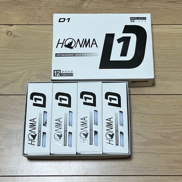 HONMA ホンマ 本間 D1 2ダース 2024年モデル ホワイト ゴルフボール