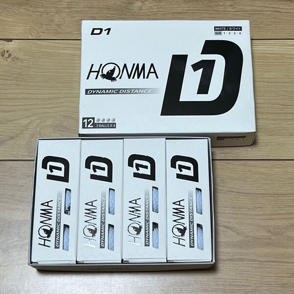 HONMA ホンマ 本間 D1 2ダース 2024年モデル ホワイト ゴルフボール