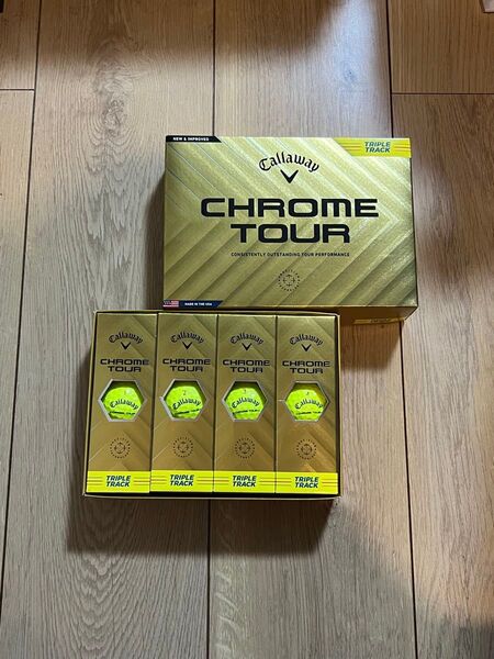 キャロウェイ クロムツアー CHROME TOUR TRIPLE TRACK 2ダース 24球 トリプルトラック イエロー