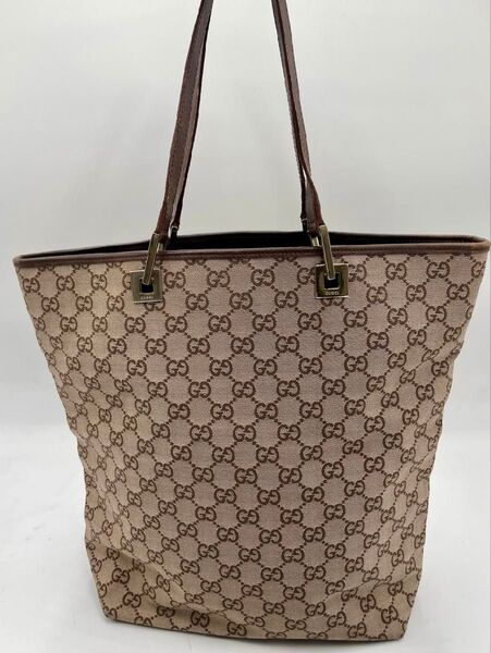 【GUCCI/グッチ】トートバッグ A4サイズ大容量 キャンバス レザー
