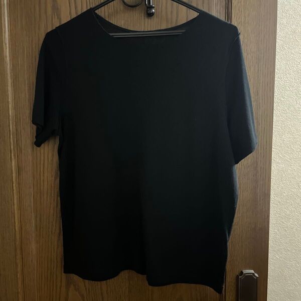 GU黒の半袖トップス シースルーLサイズ