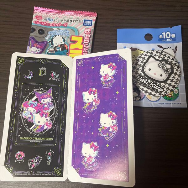 ハローキティ/サンリオキャラクターズ きゃらくたぶるステッカーズ 缶バッジ シール ステッカー クロミ マイメロディ