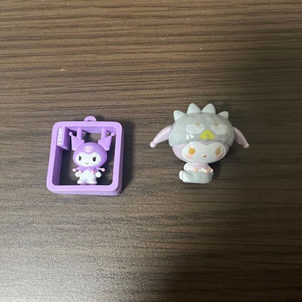 クロミ マスコット2種/サンリオキャラクターズ 入浴剤 びっくらたまご もこもことりかえっこ シュワたまプラスチックモデル