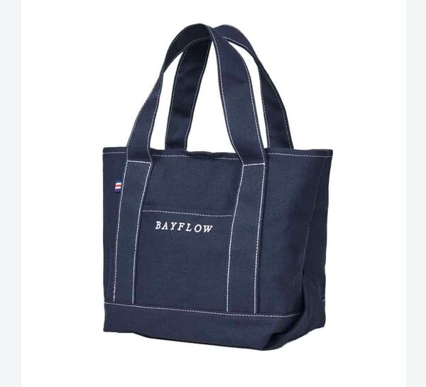 BAYFLOW 収納5ポケット LOGO TOTE BAG BOOK NAVY