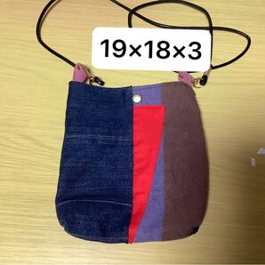 135 ハンドメイド サコッシュ ポシェット ショルダーバッグ スマホポシェット