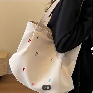 アルファベットロゴトートバッグ 大容量 韓国ファッション