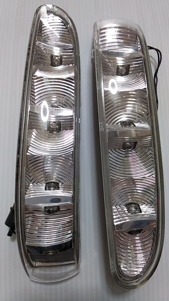 ベンツW220/215後期純正 左右セット LED ミラーウインカーレンズ/難アリ/補修用に