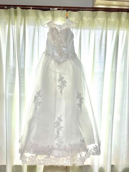 ウェディングドレス 結婚式 ブライダル ドレス Lサイズ コスプレ ティアラ ヴェール