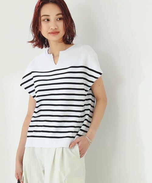 B:MING by BEAMS ボーダー ニット Tシャツ カットソー 23SS