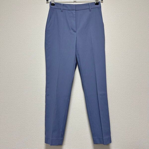 PLST リネンブレンドスティックパンツ XXSサイズ ブルー 12-0206011