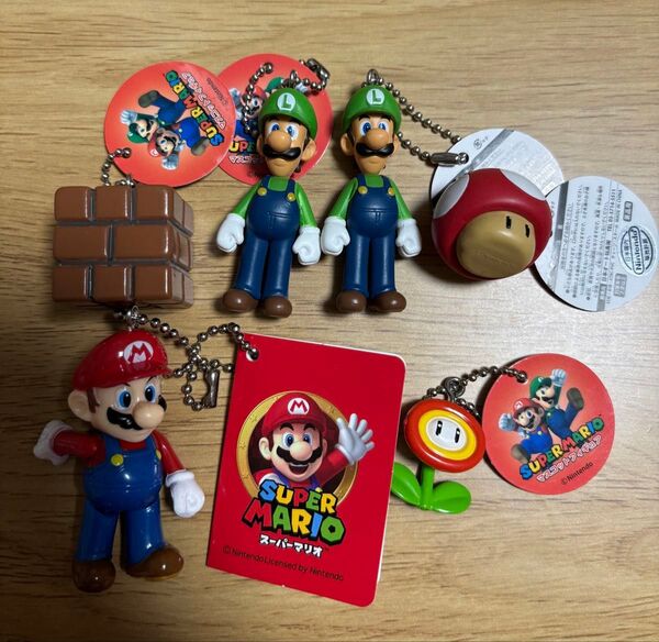 スーパーマリオ キーホルダー 6点セット コインおまけ付き