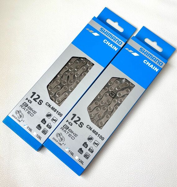 【2本セット】SHIMANO(シマノ) CN-M8100 クイックリンクチェーン 116L 12速用