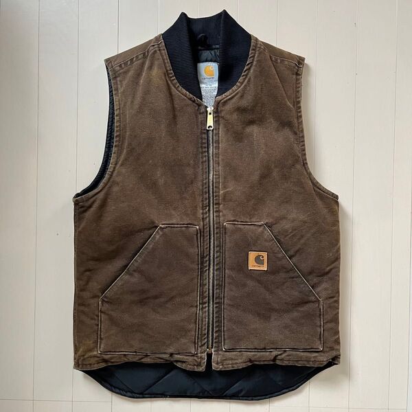 Carhartt ダックベスト 中綿 ブラウン USA製