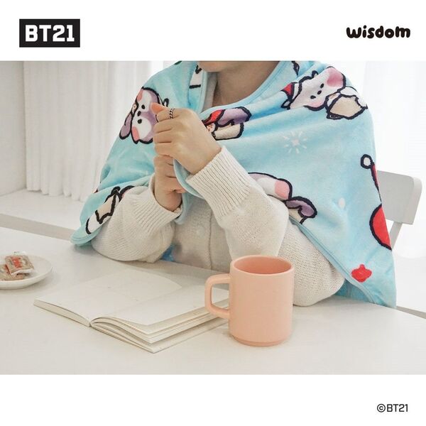 公式 minini BT21【水色】ブランケット 軽量