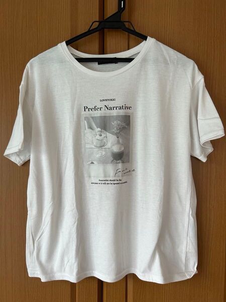ラブトキシック Lovetoxic Tシャツ 半袖 L 160 ホワイト クルーネック