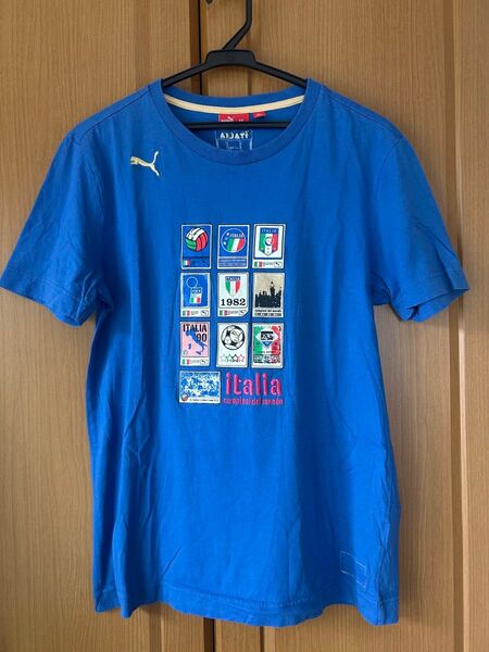 PUMA プーマ イタリア サッカー Tシャツ 半袖 M ブルー