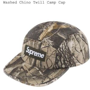 Supreme Washed Chino Twill Camp Cap camo