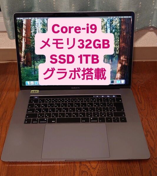 MacBook Pro 2018 15インチ Core-i9 /32GB /1TB