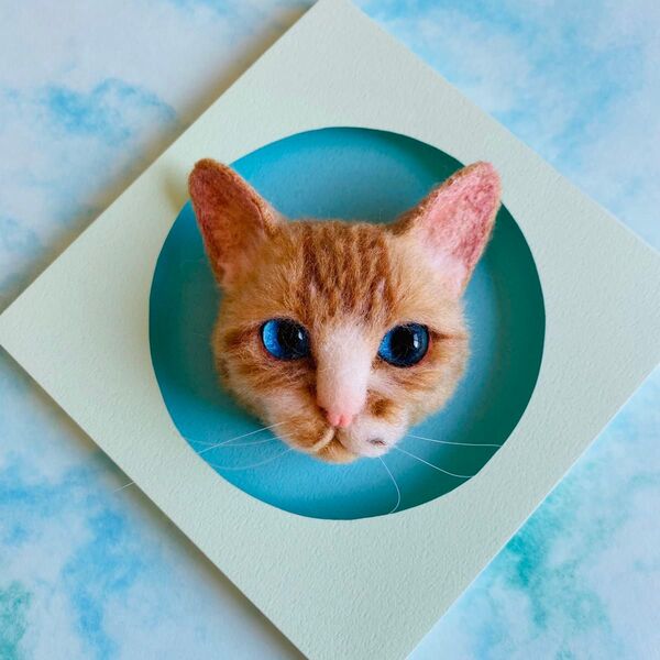【今月の推し猫】羊毛フェルトブローチ リアルで可愛いコーニッシュレックス