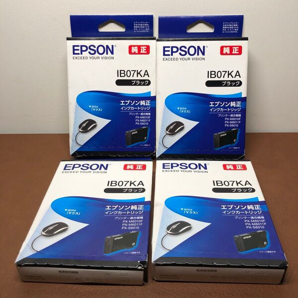 EPSON エプソン インクカートリッジ IB07KA ブラック 4個セット 「マウス」