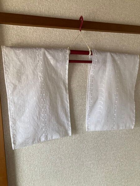 32㎝幅 丈48㎝ 替え袖 うそつき用 白 レース 綿
