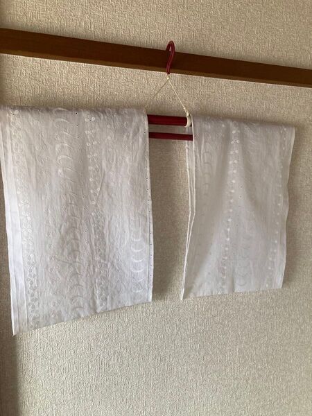 33㎝幅 丈48㎝ 替え袖 うそつき用 白 レース 綿