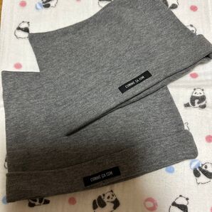 COMME CA ISM きつねさんニット帽2点セット グレー