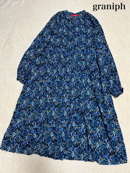 graniph グラニフ 総柄シャツワンピース チュニック