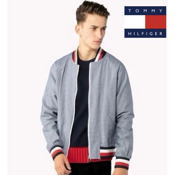 【美品】TOMMY HILFIGER(トミーヒルフィガー) ライトシャツジャケット 定価¥14,630 ブルゾン アウター 紺