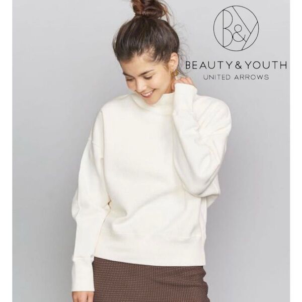 BEAUTY&YOUTH UNITED ARROWS (ビューティアンドユース) コットン裏毛ハイネックスウェットプルオーバー