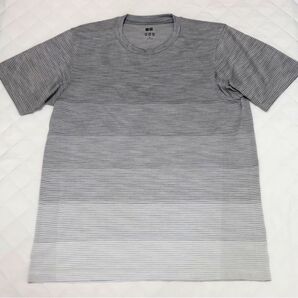 UNIQLO ユニクロ ドライEX クルーネックTシャツ グレー XL(良品)