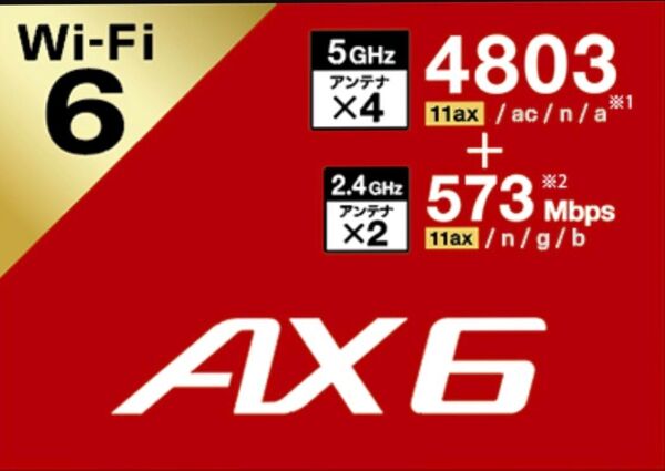 Wi-Fi 6 無線LANルーター WSR-5400AX6-NMB 中古品 バッファロー