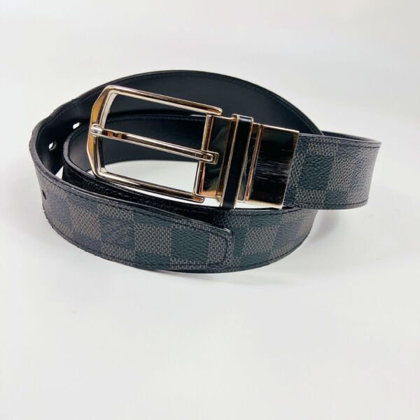 ルイヴィトン M9074 サンチュール ダミエ リバーシブルベルト 90/36 メンズ LOUIS VUITTON ブラック系